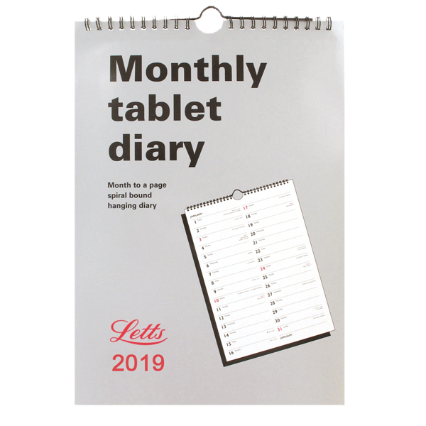 Letts Monthly Tablet Calendar 2019 6-TMT Letts Monthly Tablet Calendar 2019 6-TMT