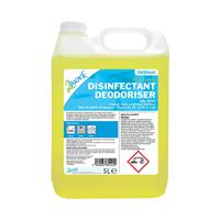 2Work Bactericidal Disinfectant Deodoriser Lemon Scent 5 Litre 2W85444