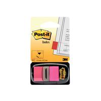 3M Post-it Index Tab 25mm Bright Pink 680-21 12 Packs of 50