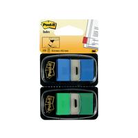 Post-it Index 1 Inch Dual Pack Green and Blue 680-GB2