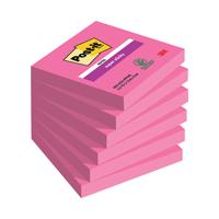 Post-it Notes Super Sticky 76x76mm Fuchsia 90 Sheets (Pack of 6) 654-6SS-PNK-EU
