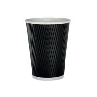 35cl Black Ripple Cup (Pack of 500) HHRWPA12