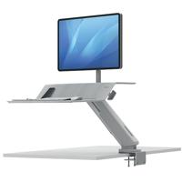 Fellowes Lotus Sit/Stand Workstation Single Screen White 8081601
