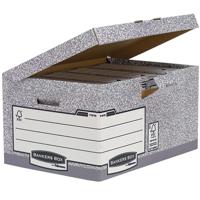 Fellowes Bankers Box System Flip Top Storage Box Grey (Pack of 10) 01815
