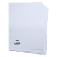 Elba Card Divider A4 5-Part 160gsm White 100204880