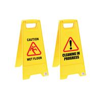 2Work Caution Folding Safety Sign Yellow 101423