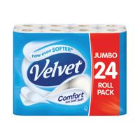 Velvet Comfort Toilet Roll 2Ply White (Pack of 24) 1102049