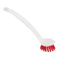 Long Handle Washing Up Brush White/Red 102998