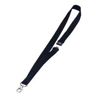Durable Textile Badge Necklace 20mm Black Pk 10 8137/01
