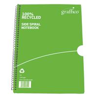 Graffico Recycled Spiral Bound Notebook A4 Feint Ruled 100 Pages 9100035