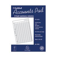 Guildhall Account Pad 8-Column Summary A4 GP8S