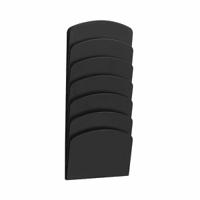 Safco Seven-Pocket Wall Rack Steel Black 3185BL