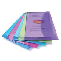 Rapesco Popper Wallet Foolscap Assorted 688 Pack of 5