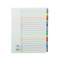 Concord Index A-Z A4 Extra-Wide For Punched Pocket White With Multi-Colour Tabs 07801/CS78