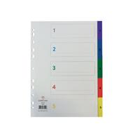 Concord Polypropylene Index 1-5 A4 Multicoloured 66299