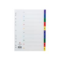 Concord Plastic Index 1-10 A4 Multi-Colour 66399