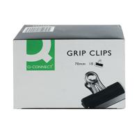 Q-Connect Grip Clip 70mm Black KF01290 Pack of 10