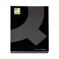 Q-Connect Hardback Casebound Notebook A4 Black (Pack of 3) KF03725