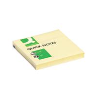 Q-Connect Repositionable 76 x 76mm Yellow Quick Notes Pack of 12 KF10502