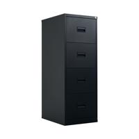 Talos 4 Drawer Filing Cabinet 465x620x1300mm Black KF78770