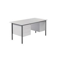Jemini Ferrera Oak 1500mm Four Leg Desk With Three Drawer Pedestal KF838378 