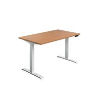 First Sit/Stand Desk 1600x800x630-1290mm Nova Oak/White KF820772