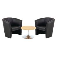 FR FIRST CHAIR BLK AND COFFEE TABLE BCH