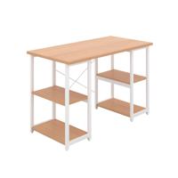 Jemini Soho Desk 4 Straight Shelves 1200x600x770mm Beech/White KF90781