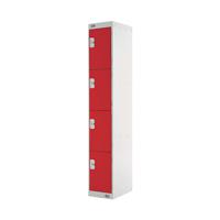 FOUR COMPARTMENT LOCKER 300 RED