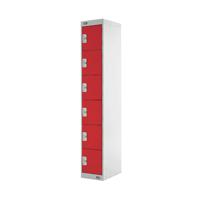 SIX COMPARTMENT LOCKER 300 RED