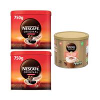 Buy 2 Nescafe Original Coffee Granules 750g Get FOC Cappuccino Unsweetened Coffee 1kg