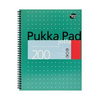 Pukka Pad Ruled Wirebound Metallic Jotta Notebook 200 Pages A4 (Pack of 3) JM018