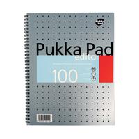 Pukka Editor Notebook A4 Wirebound Feint Ruled with Margin 100 Pages EM003
