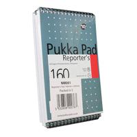 Pukka Pad Wirebound Metallic Reporter's Shorthand Notepad 160 Pages 205x140mm (Pack of 3) NM001