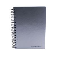Pukka Wirebound Notebook A5 Feint Ruled 160 Pages Silver WRULA5