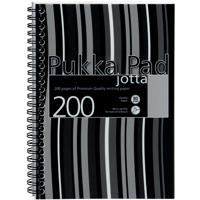 Pukka Jotta Notebook A5 Wirebound Polypropylene Feint Ruled 200 Pages Black JP021