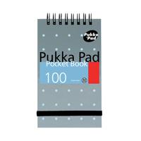 Pukka Pocket Notebook A7 Wirebound Feint Ruled 100 Pages 6254-MET