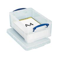 Really Useful 9L Box With Lid Clear 395x255x155mm