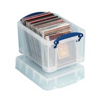 Really Useful Clear 3L Plastic Storage Box 245x180x160mm CD/DVDs    3C