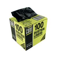 Le Cube Dustbin Liner Dispenser 80 Litre Black (Pack of 100) 0483
