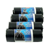 Safewrap Refuse Sack 92 Litre Black (Pack of 80) 0446