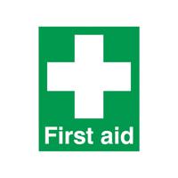 Safety Sign First Aid Sign PVC 100x250mm FA00607R