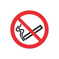 Safety Sign No Smoking Symbol Self-Adhesive 50x50mm PH04739S