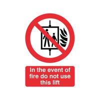 SIGNS/L FIRE DO NT USE LIFT FR08651R