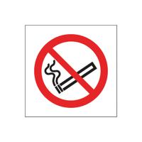 SIGN NO SMOKING 100X100MM S/A PK5