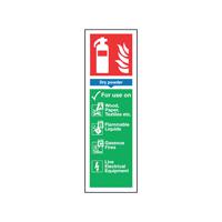 Safety Sign Fire Extinguisher Dry Powder For Use Self-Adhesive 300x100mm F201/S