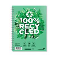 Silvine Recycled A5 Twin Wire Notebook Green 120 Pages R103