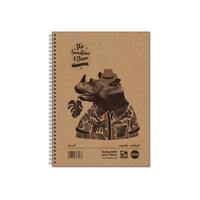 Rhino Recycled Wirebound Notebook 160 Pages 8mm Ruled A4 (Pack of 5) SRTWA4
