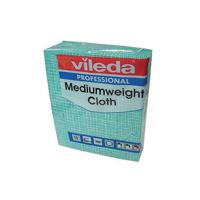 VILEDA MEDIUM WEIGHT CLOTH GRN PK10