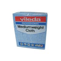 VILEDA MEDIUM WEIGHT CLOTH BLE PK10
